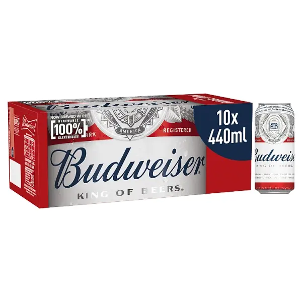 Budweiser 10 Pack of 440ml