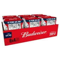 Budweiser 4 Pack Can Pm £5.99 440ml