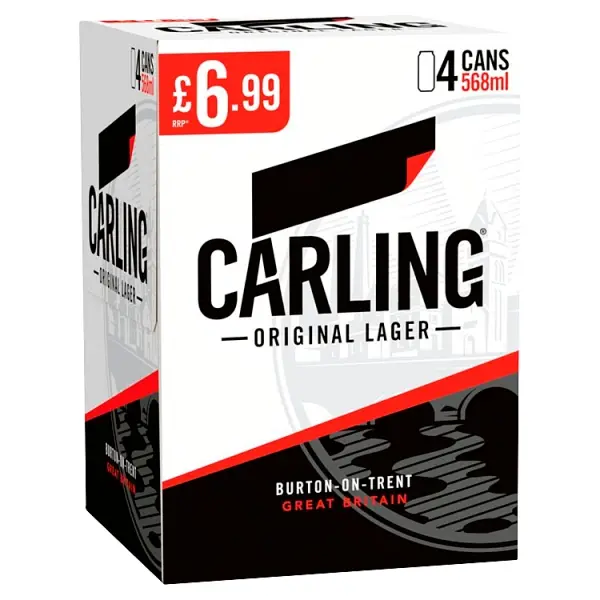 Carling 4 PK of Pint 568 ml