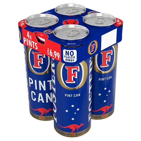 Fosters 4 PK of Pint 568 ml